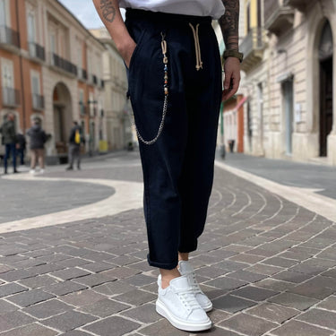 Pantalone di Lino Blu - FLAG STORE
